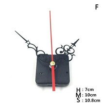 1 세트 매달려 diy 석영 수리 운동 시계 메커니즘 부품 쿼츠 바늘과 침묵 벽시계, 06 1set