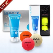 골프기프트세트 바록스 마사지겔+볼빅 블레이드 3구 골프공 /골프용품/필드용품 781740