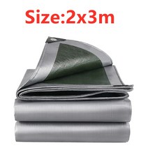 PE 0.32mm 방수포 천 야외 천막 정원 식물 창고 트럭 천막 방수 차양 항해 애완견 집 커버, [02] 2x3m