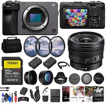 sony fx30 디지털 시네마 카메라(ilme-fx30b) e 10-20mm g 렌즈 + 64gb sf-g 터프 카드 + 필터 키트 + 광각 렌즈 + 망원 렌즈 + 렌즈 후드 +