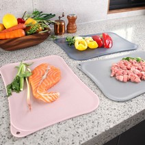 아트박스/올리오 1+1 항균 이유식 실리콘도마, 그레이+블루