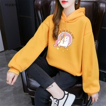 크로스보더 상 후드 여 가을 얇은 캐릭터 맨투맨 패션 빅사이즈 여성 코트