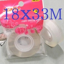 Scalla 접착력과 내구성이 뛰어난 아크릴 접착제를 사용한 18mmx33M 투명한 스칼라 크리스탈 테이프 리필 A391-1
