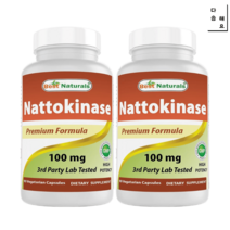 베스트네추럴스 나토키나제 팔순선물 2000FU 100mg 90베지캡슐 2통, 본품