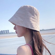 올여름 히트아이템 여성 캐주얼 주름 엠보 버킷햇 벙거지 패션 모자