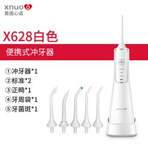 미국 Xinnuo XNUO 휴대용 전기 치아 청소기 치과 미적분학 린저 가정용 청소 치아 청소기 X628, X628 호우에 우에 바이 【표준 * 2 치과 교정학 * 1 치과 용 플라크 * 1 치주 포켓 * 1】
