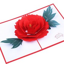 생일 크리스마스 새해 선물 메세지 팝업 카드 3D 엽서 축하 발렌타인 키즈 연인 커플 음악 빛 인사말 테마 발렌타인 데이 파티 1pc, 붉은 장미