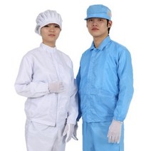 MK 제전방진복 상의 C카라 정전기방지 크린룸 제전복 방진복, S, 화이트