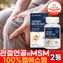 관절연골 엔 MSM 엠에스엠 2000 엠에스엔 MSN 100% 미국 프리미엄 건강파우더 120정X2통 영양제 보충