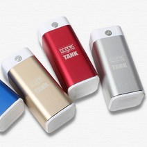 TRONIC 파워뱅크 10400 탱크 LED 라이트 겸용 보조배터리, 메탈실버