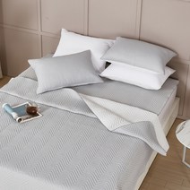 소중한가족 아르테미스 스노우리플 모달 무봉제 SS Q, 세트(10%할인), Q 베개커버2+스프레드1, 그레이