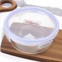 오븐락 글라스찬통 원형3호 950ml 내열유리 반찬통, 사이즈:원형3호 950ml