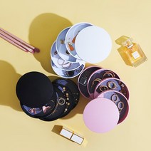 원형 보석함 360도 4단 악세서리 보관함 수납 최적화 다층 구조 보호 쿠션 바닥 미끄럼 방지 패드 헤어밴드 소품 쥬얼리 화장품 머리끈 핀 불투명 목걸이 반지 귀걸이(화이트)