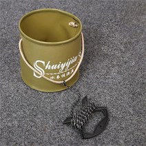 로프 벨트와 Eva 접는 양동이의 1 pcs 18cm 야외 접는 가방 잉어 낚시 태클 상자 캠핑 낚시 액세서리, 로쏘