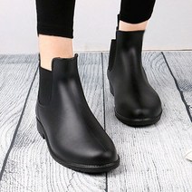 밴딩 남여공용 심플한 캐주얼 스타일 장화 여성발목 여성레인부츠 부츠 여성 여자 헌터레인