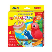 아모스 탱탱 아이클레이 18g 4색 학습교재용, 50개