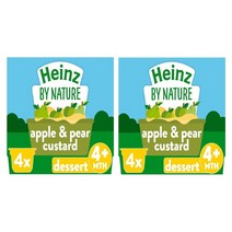 영국 Heinz 하인즈 베이비 이유식 페어 애플 커스터드 100g 4개입 2팩