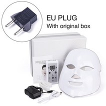 빛나르아 LED마스크기계 LED 페이셜 마스크 목 포함 라이트 테라피 광자 재생 기계 리프팅 모공 수축, 01 No Neck EU Plug
