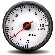 자동차 수온 오일 온도 프레스 게이지 60mm 타코미터 RPM 진공 부스트 전압계 공기 연료 비율 EGT, 01 Tachometer