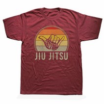 Let&39;s Roll-Jiu Jitsu 손 빈티지 일몰 재미 있는 무술 티셔츠 코튼 스트리트 웨어 반팔 여름 남성 의류, 06 CHESTNUT_05 XL