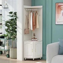 코너 옷장 옷걸이 행거 드레스룸 원룸 수납 소형 침실, 흰색 200/50/50  2도어