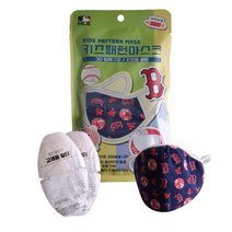 MLB 보스톤 레드삭스 키즈패턴마스크 네이비 어린이용 MB필터 포함