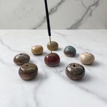 조약돌 도자기 인센스 홀더 향피우기 미니 향꽂이 힐링 명상 용품 AM137, 상세페이지 참조