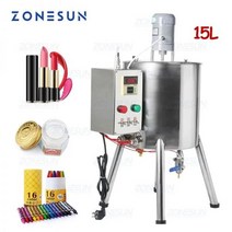 ZONESUN 립스틱 필링 머신 립밤 글로스 가열 믹싱 탱크 핫 초콜릿 크레용 수제 비누 필러 ZS-GTL15L, 15L_110V