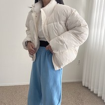 에이치스 3중클로징 샤이닝 윈터 빵빵 크롭 숏 패딩 점퍼