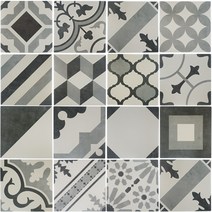 중앙데코 북유럽 패턴타일 200mmX200mm 아스달 1박스 30장[랜덤], 랜덤 발송, 30장