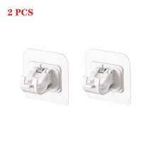 자체 접착 커튼 봉 홀더 조절 가능한 클램프 후크 로드 브래킷 타월 바 홀더 후크 지지 레일 클램프 고정 클립 2 개, 02 2pcs, 프랑스, 2개