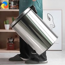스텐휴지통 페달휴지통 원형쓰레기통 12L