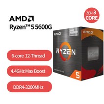 i710700k AMD Ryzen 5 5600G R5 3.9GHz 6 코어 12 스레드 65W CPU 프로세서 L3 16M 100000000252 소켓 AM4, 한개옵션0