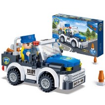 4살 5살 6살 7살 남자아이 생일 선물 어려운레고 시티 폴리스 경찰차, 단일