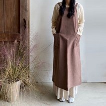 모니카팜 The옥스퍼드 홀 앞치마 (4color), 선택:크림, 단품