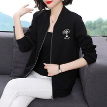 LXJ 레이디스 재킷 신형 중년맘룩 캐주얼 상의 빅사이즈 여성복 춘추야구복 코트