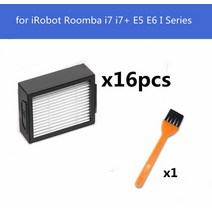 Hepa 사이드 브러시 및 롤러 필터 아이로봇 룸바 i7 E5 E6 I 시리즈 로봇 진공 청소기 부품 교체 키트, 16pcs