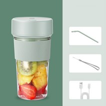 가정용 휴대용 텀블러 믹서기 소형 과일 착즙기, 녹색