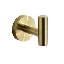 벽 마운트 라운드 타올 바 링 종이 홀더 로브 후크 골드/블랙/StainlessSteel 욕실 악세서리, [02] brushed gold hook