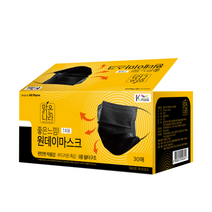 맑은나라 국산 좋은느낌 원데이마스크 30매 화이트/블랙, 블랙, 3통, 50개입