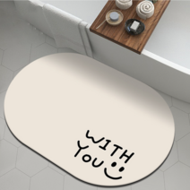 끝판왕 빨아쓰는 규조토 발매트, 1. 꽃 타원형(40X60)