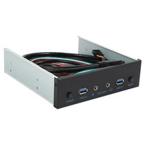 Usb 3.0 2 포트 광학 드라이브 전면 패널 확장 어댑터 허브 + Hd 오디오 전원 스위치 버튼