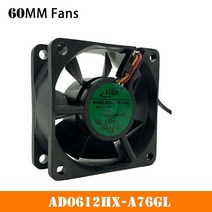 adda ad0612hx a76gl 60mm 팬 dc 12v 0 23a 60x60x25mm 3 와이어 리드 서버 인버터 pc cpu 케이스 냉각 팬, 없음