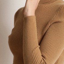 데일로엔 여성용 베이직 골지 폴라 니트