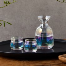 모던하우스 레인보우 유리 커플 주병세트, 1세트