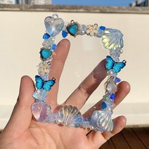 떨샵 탑로더+데코덴재료+생크림본드+깍지 탑꾸만들기 탑로더 꾸미기 diy세트, 블루조개