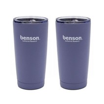 벤슨 대용량 커피 텀블러 1+1 세트, 라벤더-미디엄 600ml, 라벤더-미디엄 600ml