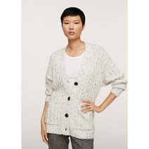 망고 MANGO WOMAN 가디건 퍼렐 Lt Pastel Grey 17057714