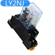 전기릴레이 부품 LY2NJ HH62P 전자 미니 릴레이 10A 8 핀 코일 DPDT DC12V 24V AC110V 220V PTF08A 베이스, 05 110V_02 DC