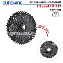 픽시프리휠 자전거프리휠 자전거후리휠 선샤인 new black k7 8v 9v 10v 11v 12v hg 카세트 bike sprocket bike speed flywheel 부, 11speed 11-42t 블랙